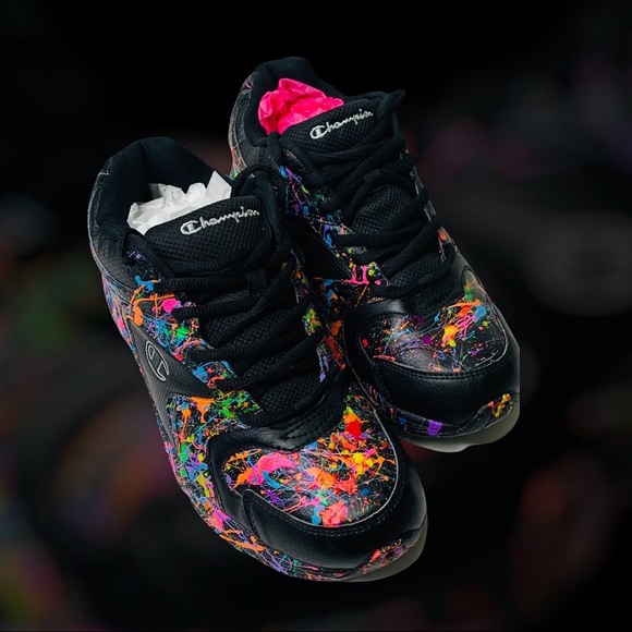 SOLD - Champion Custom Made Splatter Shoes - Picture 4 of 11